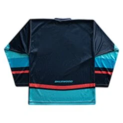 Sherwood SPR300 Seattle Kraken NHL Replica Reversible Hockey Jerseys -Hockey Tron 0019 Seattle Dark Back