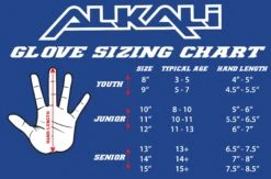 Alkali Cele I Senior Hockey Gloves -Hockey Tron ALKALIGLOVESIZINGCHART