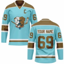 TronX Bulldogs Blue Personalized Custom Hockey Jerseys