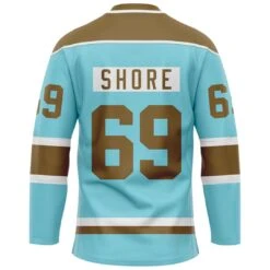TronX Bulldogs Blue Shore Fan Adult Hockey Jerseys -Hockey Tron LetterkennyBulldogsNew2024Back