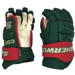 Sherwood Code NHL Team Stock Senior Hockey Gloves - Minnesota Wild