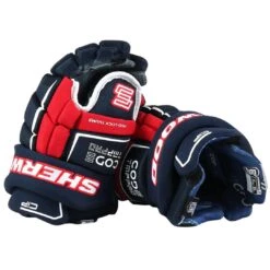 Sherwood Code TMP Pro Senior Hockey Gloves -Hockey Tron Sherwood TMP Pro Glove navy red white