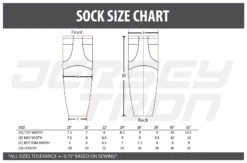 Custom Sublimated Hockey Socks - Your Design -Hockey Tron Sock SizeChart 04 ea3484d5 5a50 4146 913d 754b6901db7f
