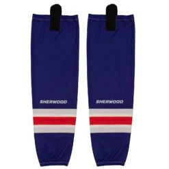Sherwood SPR350 New York Rangers NHL Reversible Dry Fit Socks -Hockey Tron Tronx Reversible Socks 0015 NYDark