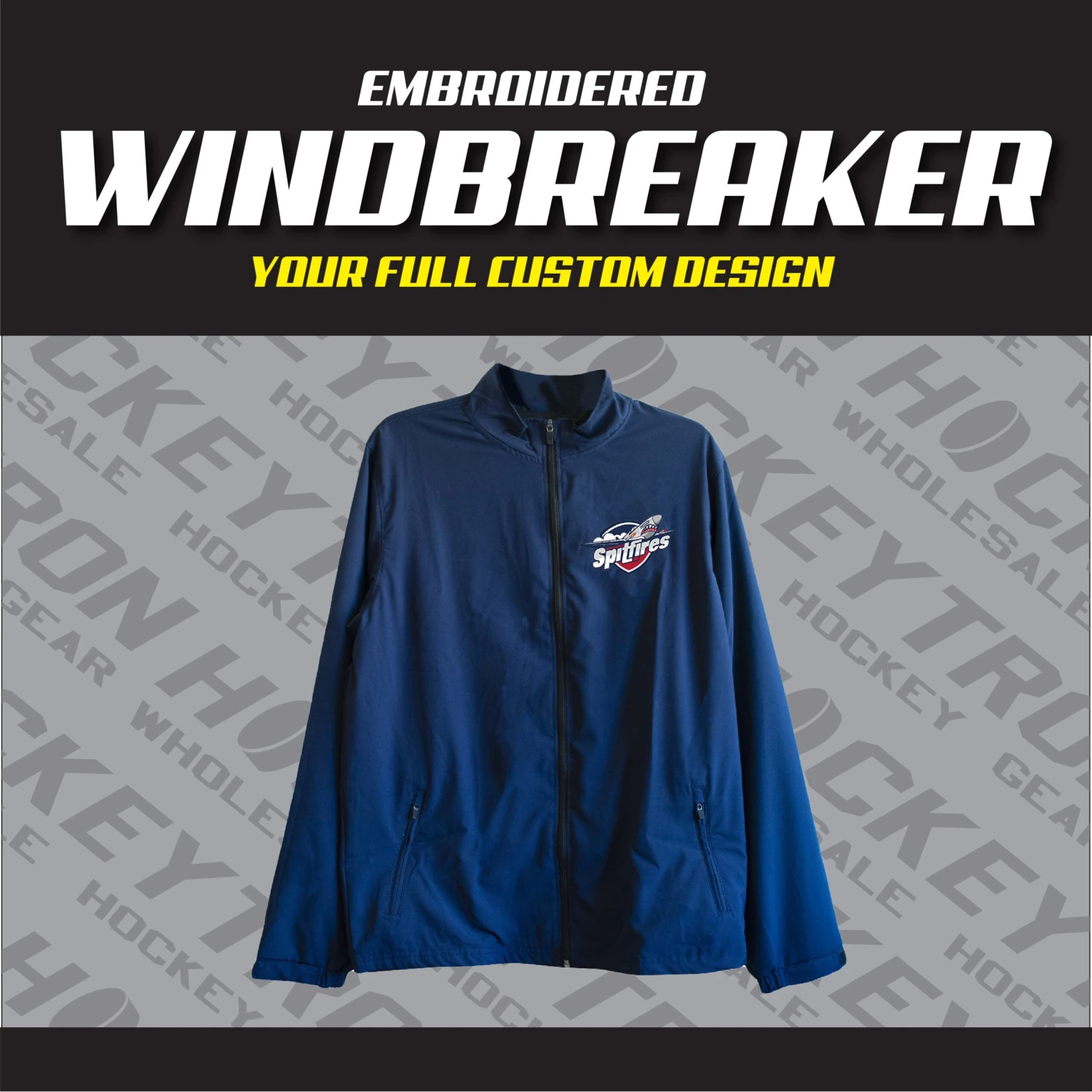 Custom Team Hockey Warm Up Jacket 1 Custom Team Hockey Warm Up Jacket