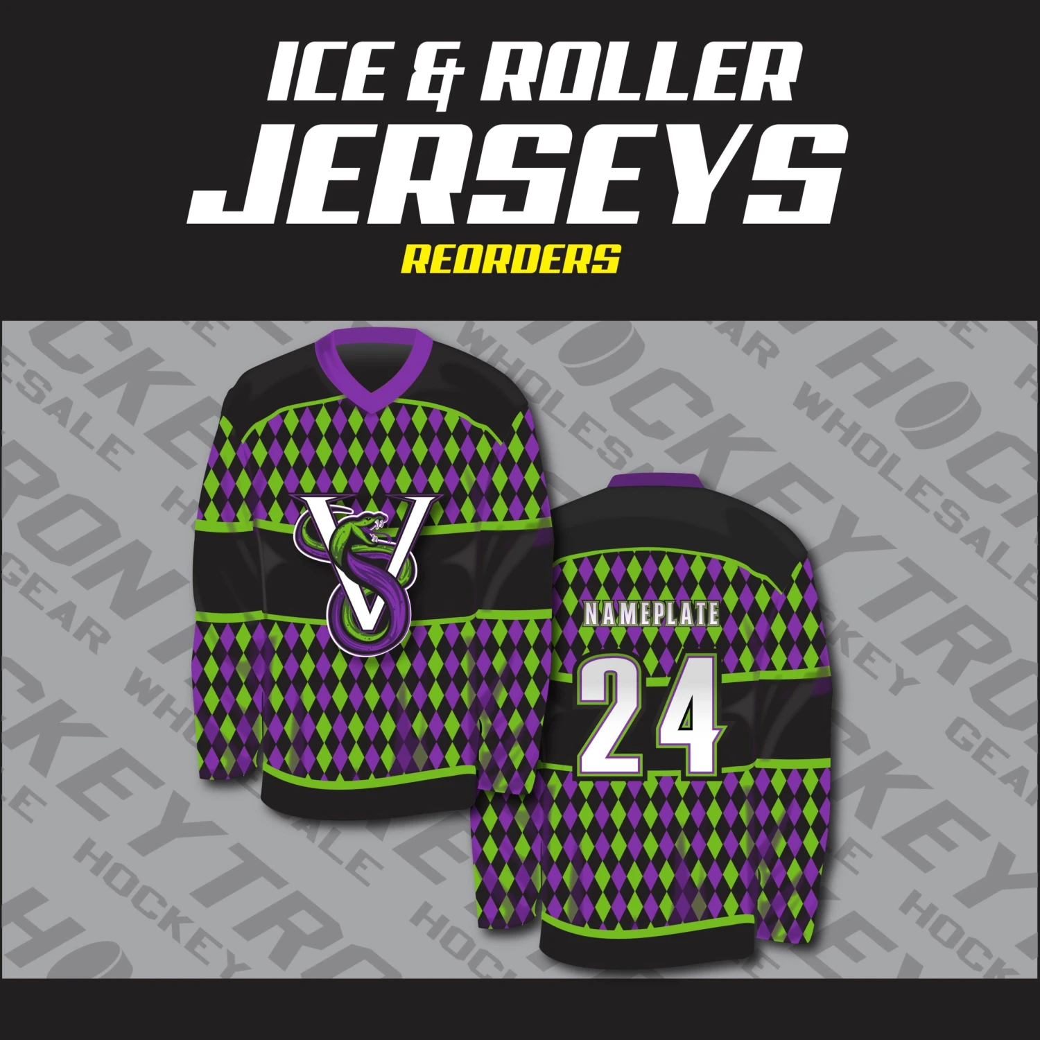 Custom Sublimated Hockey Jerseys - Reorder 1 Custom Sublimated Hockey Jerseys - Reorder